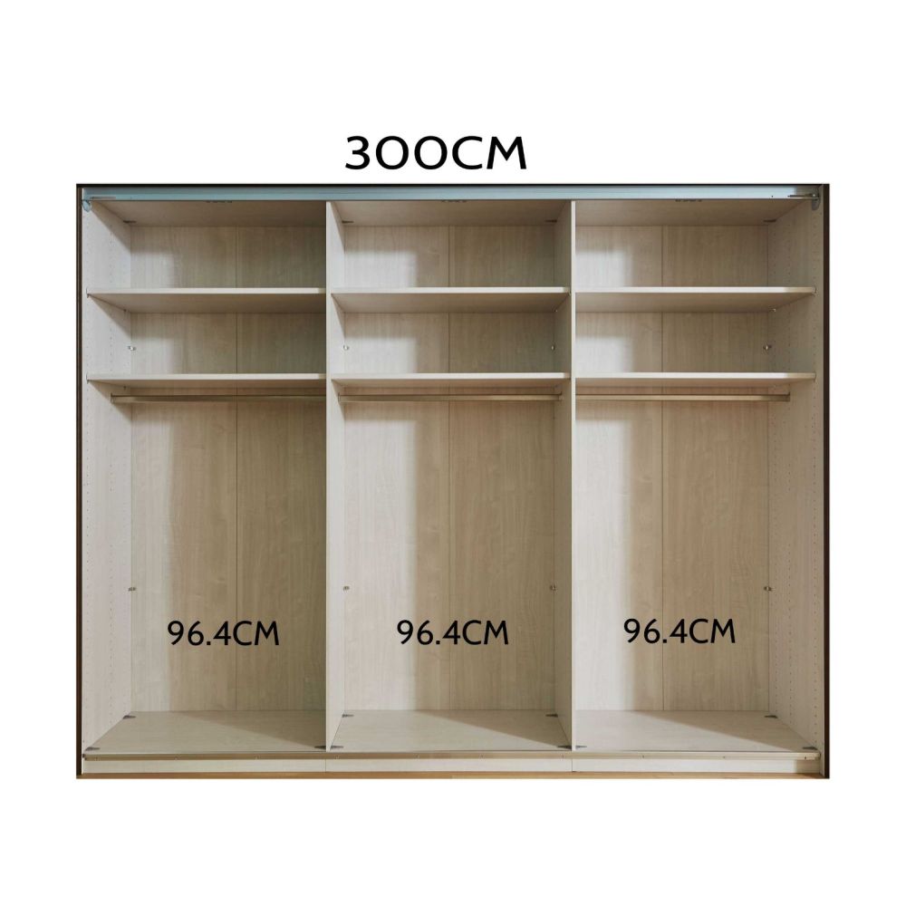 Wiemann Berlin White Glass Front Finish Sliding Door Wardrobe