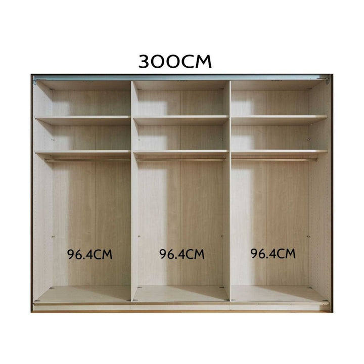 Wiemann Berlin White Glass Front Finish Sliding Door Wardrobe