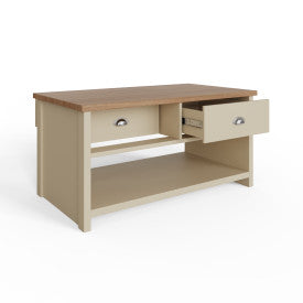 LANCASTER 2 DRAWER COFFEE TABLE CREAM