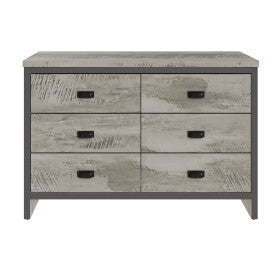 Chic Grey 3+3 Drawer Chest