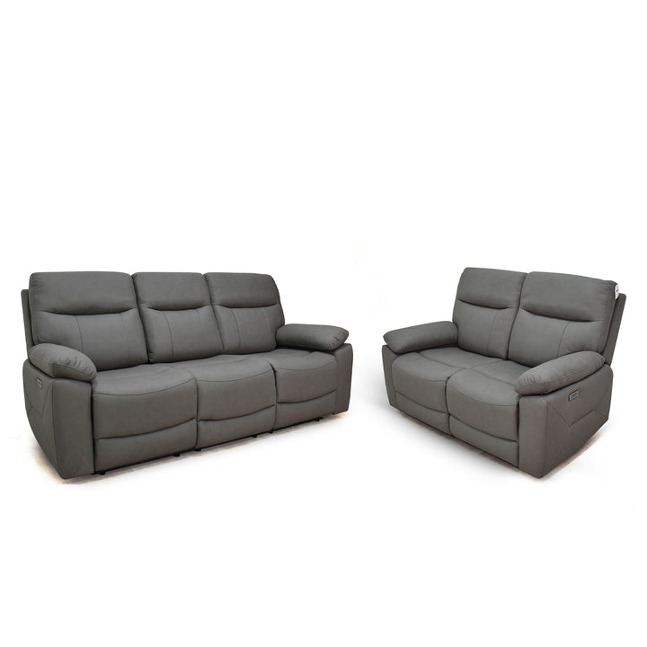 Vancouver 3+2 Seater Electric Recliner Sofa - Dolphin