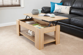 Natural Wood Modern Coffee Table
