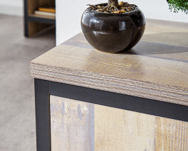 Oak Wood Coffee Table with Twin Drawers