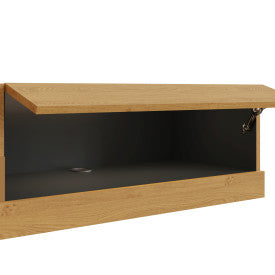 LEON 180CM WALL TV UNIT WITH LED OAK/ANTHRACITE