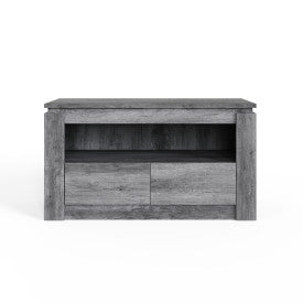 CANYON 2 DRAWER TV UNIT CHARCOAL GREY