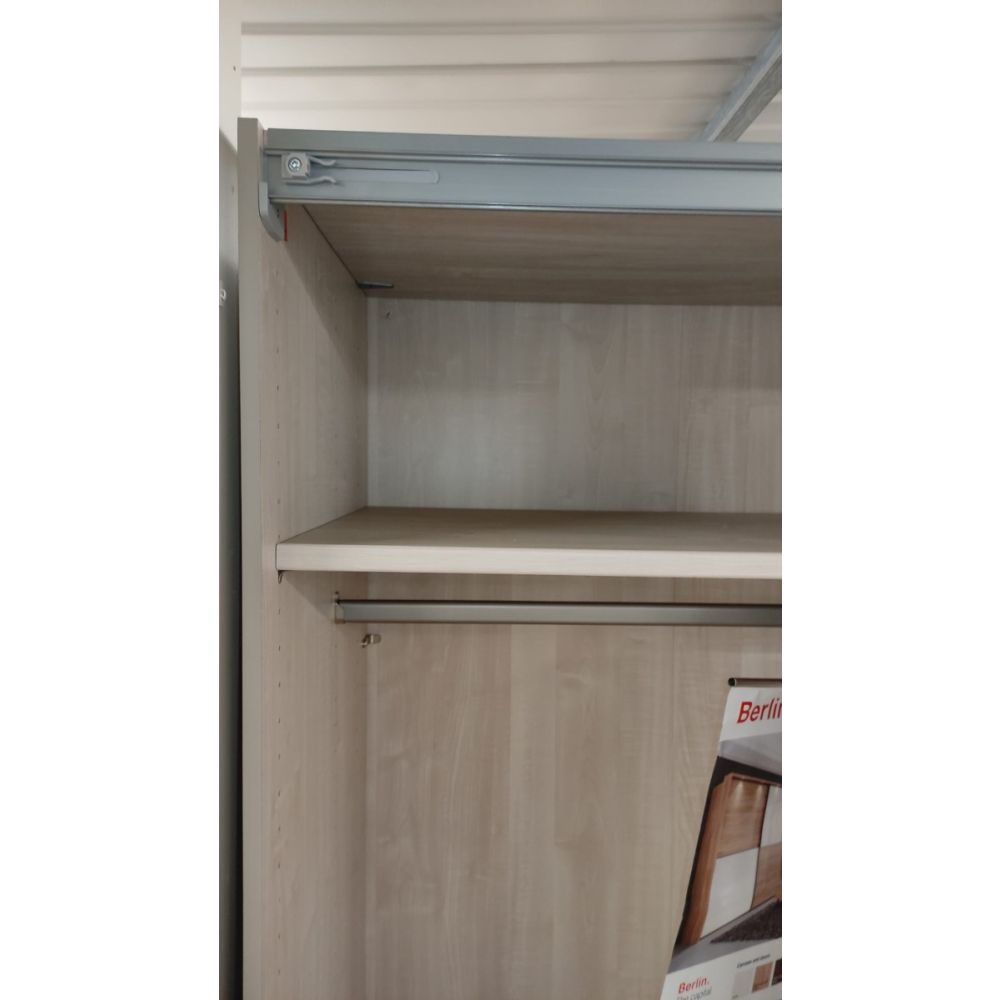 Wiemann Berlin Graphite Glass Front Sliding Door Wardrobe