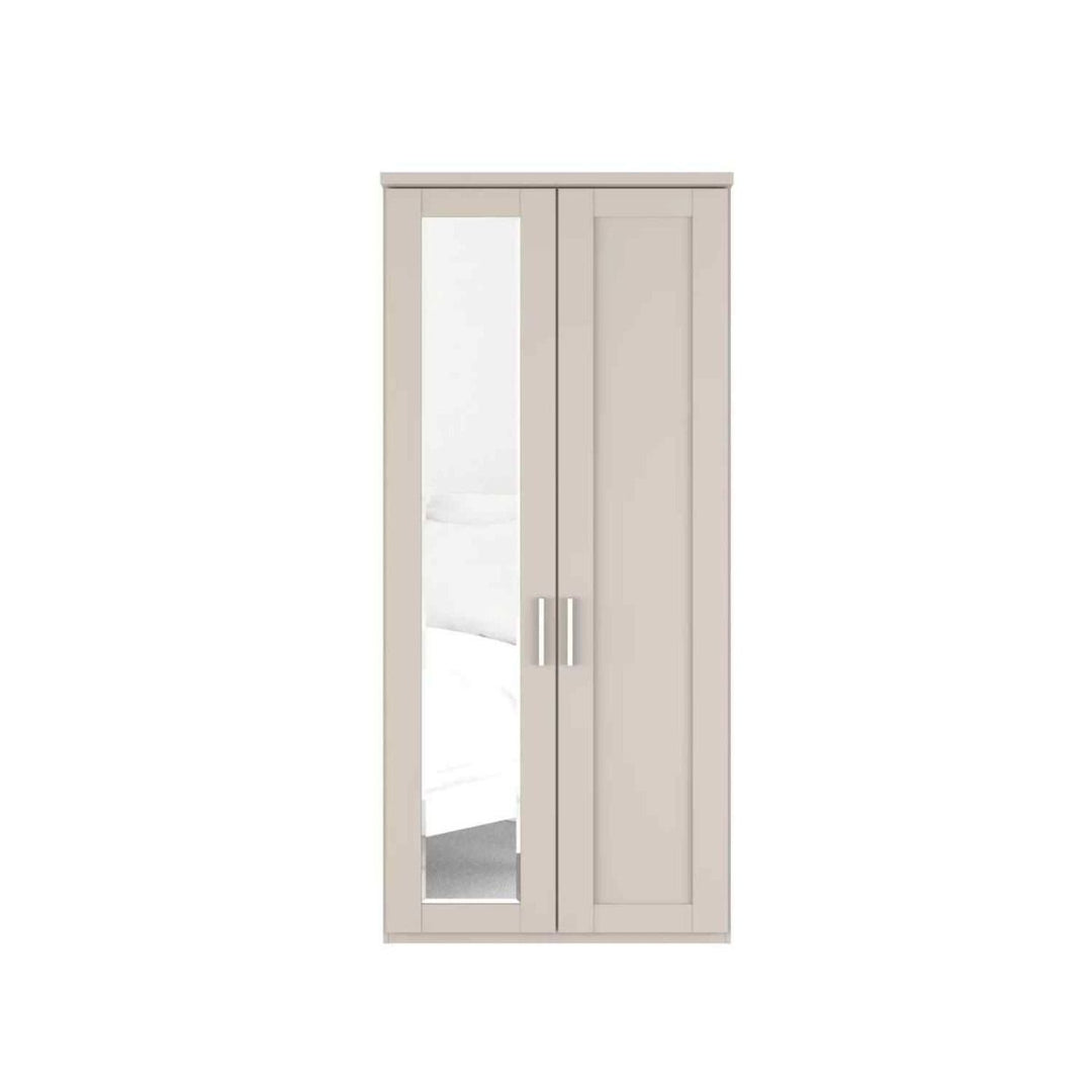Wiemann Cambridge Mirrored 2 Door Hinged Wardrobe With Cornice