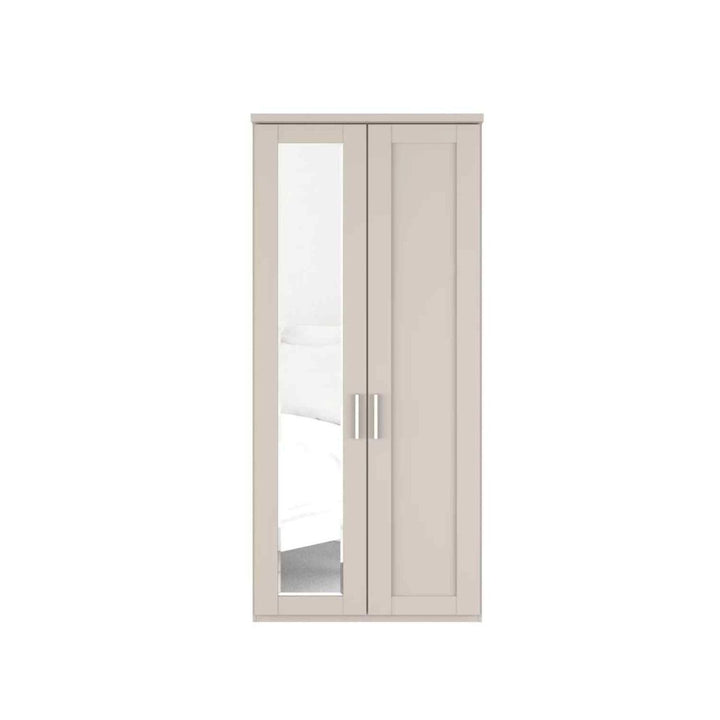 Wiemann Cambridge Mirrored 2 Door Hinged Wardrobe With Cornice