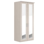 Wiemann Cambridge Mirrored 2 Door Hinged Wardrobe With Cornice