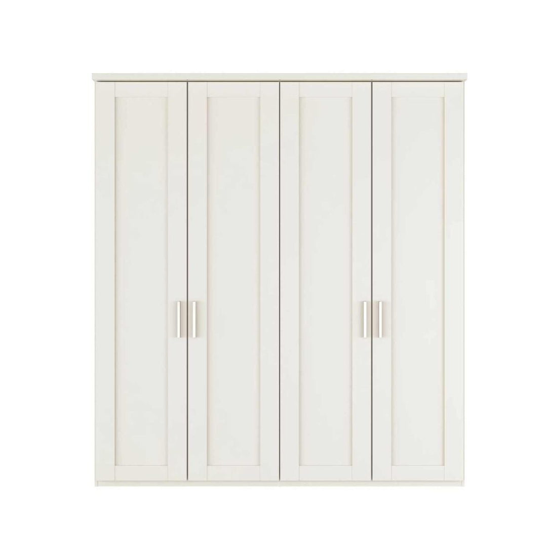 Wiemann Cambridge Mirrored 4 Door Hinged Wardrobe With Cornice