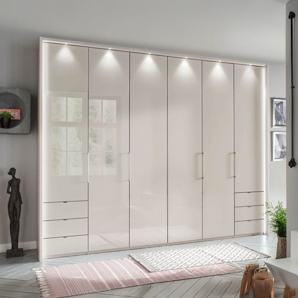 Wiemann Kansas 6 Door Combi Wardrobe With 6 Side Drawers