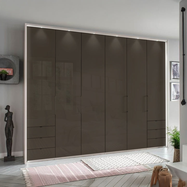 Wiemann Kansas 6 Door Combi Wardrobe With 6 Side Drawers