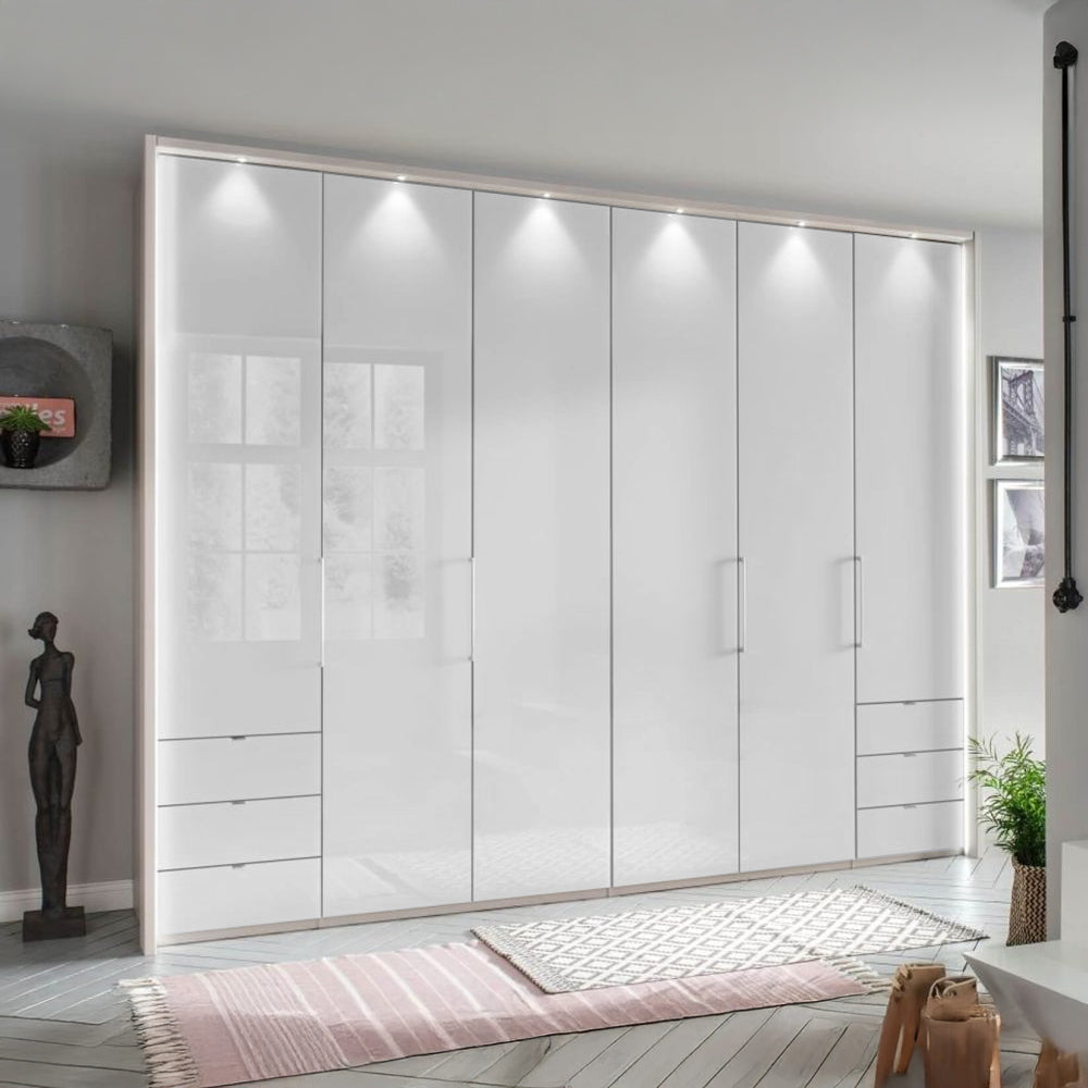 Wiemann Kansas 6 Door Combi Wardrobe With 6 Side Drawers