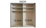 Miami Plus Sliding Wardrobe with Glass Front