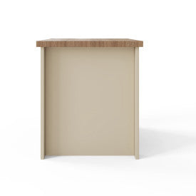 LANCASTER SIDE TABLE WITH SHELF CREAM