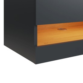 LEON 120CM WALL TV UNIT WITH LED ANTHRACITE/OAK