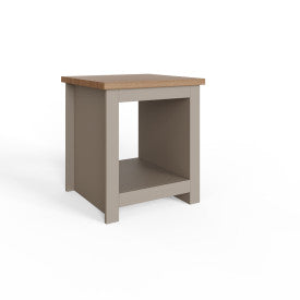 LANCASTER SIDE TABLE WITH SHELF GREY