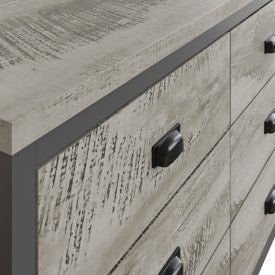 Chic Grey 3+3 Drawer Chest