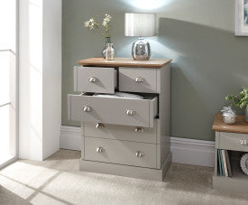 Modern Grey Bedroom Chest with 2+3  Drawers
