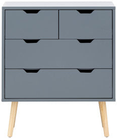 NYBORG 2+2 DRAWER CHEST DARK GREY