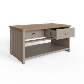 LANCASTER 2 DRAWER COFFEE TABLE GREY